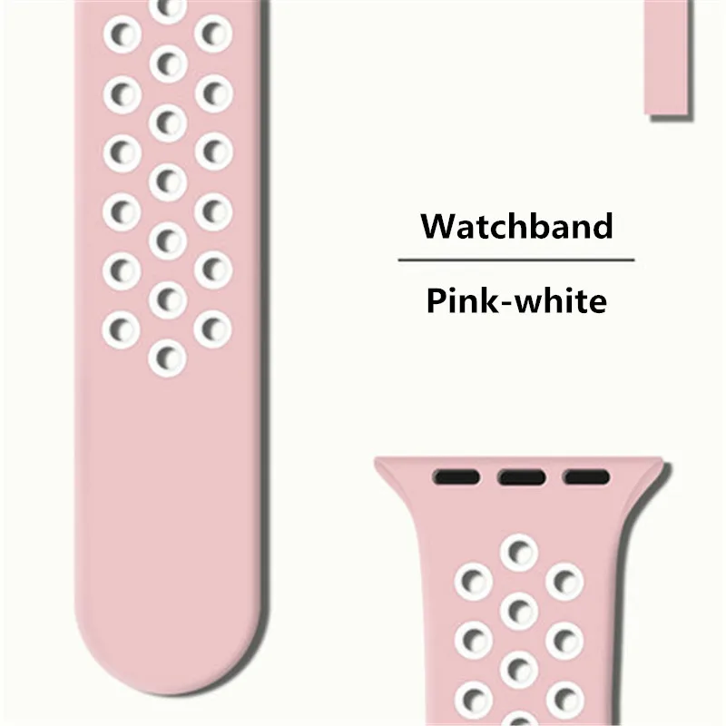Soulusic 42 мм смарт-браслет кремнеземный ремешок Ремешок Красочные S226 умные часы аксессуары ремешок для мужчин wo мужской сменный ремешок - Цвет: pink-white