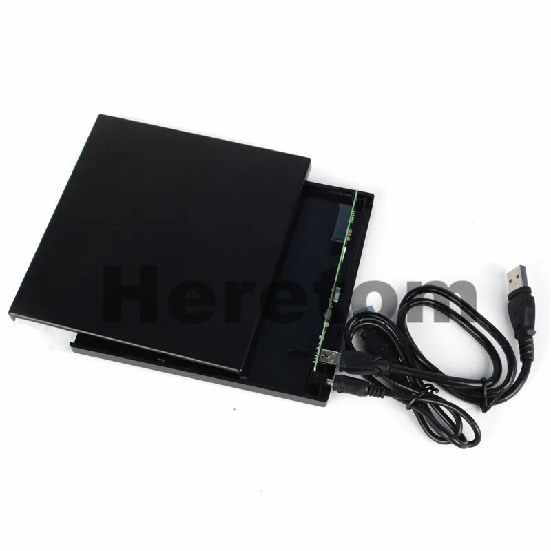 Heretom USB2.0 12,7 мм для SATA RW CD DVD-ROM корпус Внешний Оптический привод случае