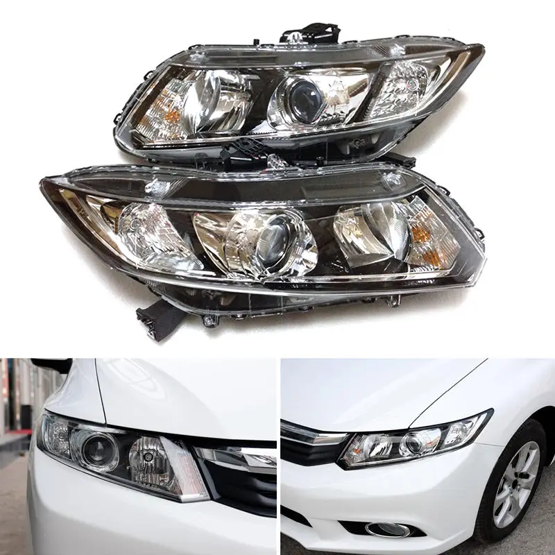 Faro delantero, derecho e izquierdo para Honda Civic Sedan 2012 2015, faros halógenos nuevos, 2 Faro delantero, derecho e izquierdo para Honda Civic Sedan 2012 2015, faros halógenos nuevos, 2