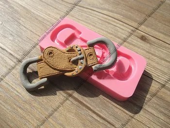 

3D Belt Buckle Border Trim Fondant Silicone Molds Sugar Craft Cake Decorating Tools Women Baking Molds Kitchen Accessories