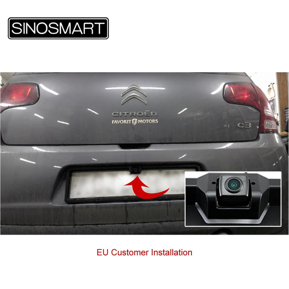 SINOSMART универсальная парковочная камера заднего вида с европейской стандартной