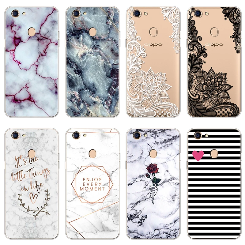 

Protective Pattern Cats Silicone Back Cover Case For Fundas OPPO F5 F7 Marble Rubber Soft TPU FOR OPPO F9 Case Capa Transparent