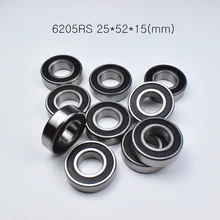 6205rs 25*52*15(mm) 1 peça rolamentos frete grátis ABEC-5 rolamentos de vedação de borracha 6205 6205rs aço cromado rolamento sulco profundo