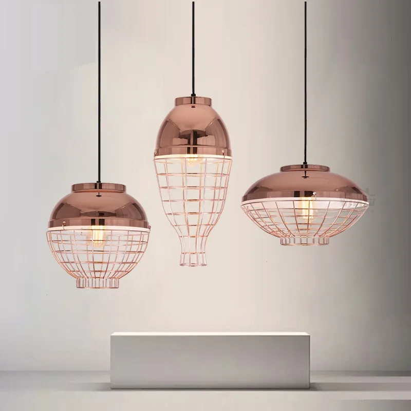 

Nordice design led pendant lamp Copper color Loft lamp rose gold hanglamp E27 LED ceiling Lamp foyer/Aisle/kitchen home lighting