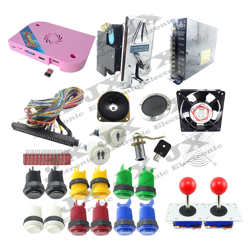 

Pandora Box 6 1300 in 1 Mutli Game Board Coin Acceptor Power Jamma Harness wire joystick Buttons DIY Accessories Arcade Kits