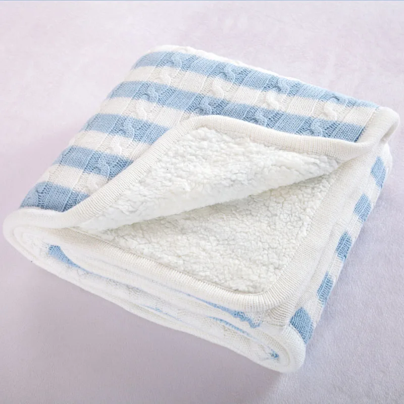 Хлопковое вязаное одеяло, зимнее теплое мягкое одеяло, покрывало для дивана/кровати/автомобиля, одеяло, переносное Клетчатое одеяло, домашний текстиль, 1 шт - Цвет: Color 3