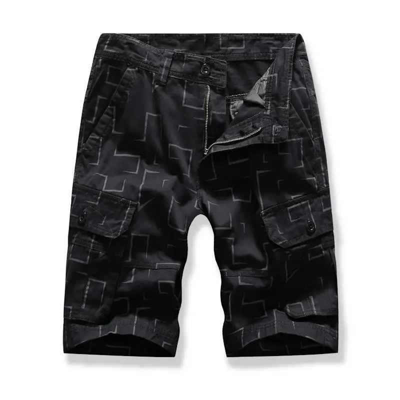 

Multi-color Board Shorts For Men Multi-pocket Fashion pattern Summer Cargo Shorts Men black Khaki Navy blue