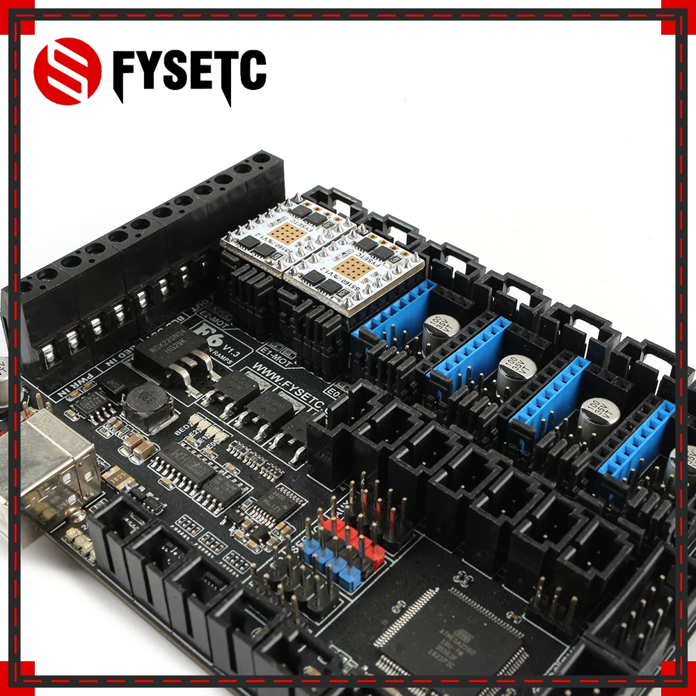 FYSETC F6 V1.3 плата все-в-одном решение электроники материнская плата+ 6 шт. TMC5160 V1.2 SPI высокой мощности Драйвер шагового двигателя VS TMC2130