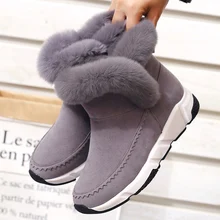 New Woman Shoes Faux Fur Snow Boots 2018 Women Autumn Winter Slip-on Ankle Booties Plush Warm Outdoor Non-slip Fashion Sneakers цена New Woman Shoes Faux Fur Snow Boots 2018 Women Autumn Winter Slip-on Ankle Booties Plush Warm Outdoor Non-slip Fashion Sneakers цены онлайн