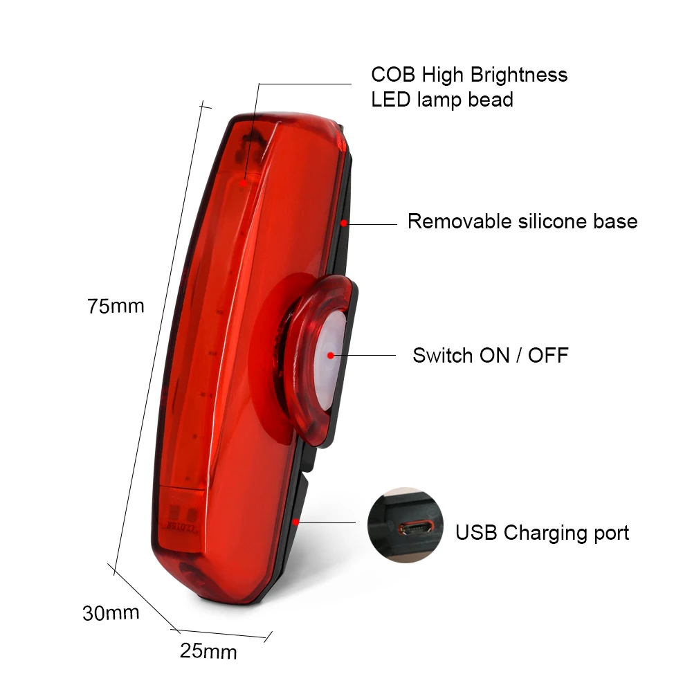 Top Powerful Bicycle Rear Light USB Rechargeable with Wide Beam Angle Safety Rear Bike Light LED Bike Tail light 2 Top Powerful Bicycle Rear Light USB Rechargeable with Wide Beam Angle Safety Rear Bike Light LED Bike Tail light 2