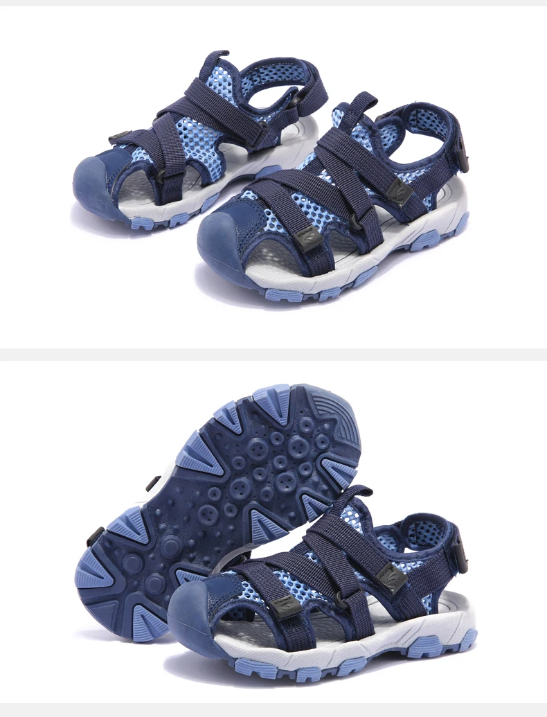 Детские сандалии для мальчиков летние пляжные шлепанцы выдалбливают Прохладный сетки мягкая подошва обувь для малышей Лидирующий бренд HOBIBEAR H7712