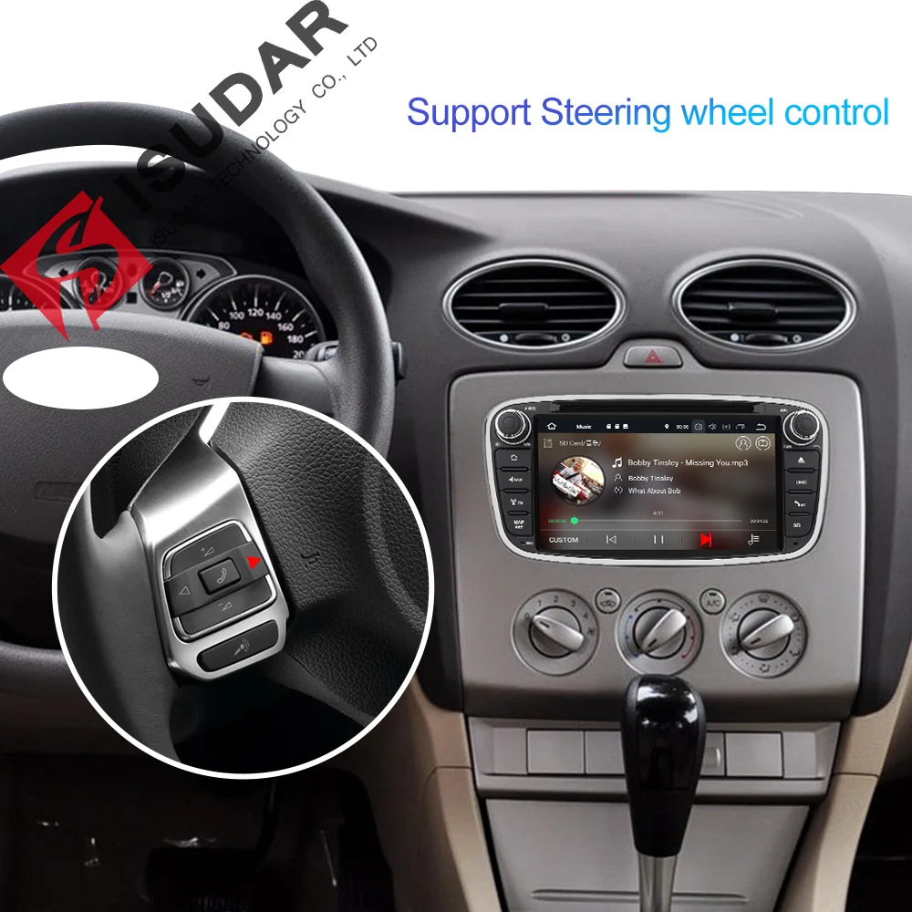  Isudar Auto Multimedia player Android 9 GPS Autoradio 2 Din Für FORD/Focus/Mondeo/S-MAX/C-MAX/ gala