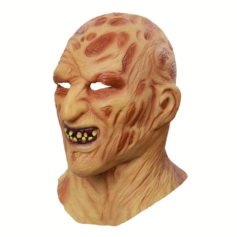 Реалистичный костюм для взрослой вечеринки ужасная маска Deluxe Freddy Krueger страшная маска на Хеллоуин Карнавал косплей маска зомби Карнавальная маска