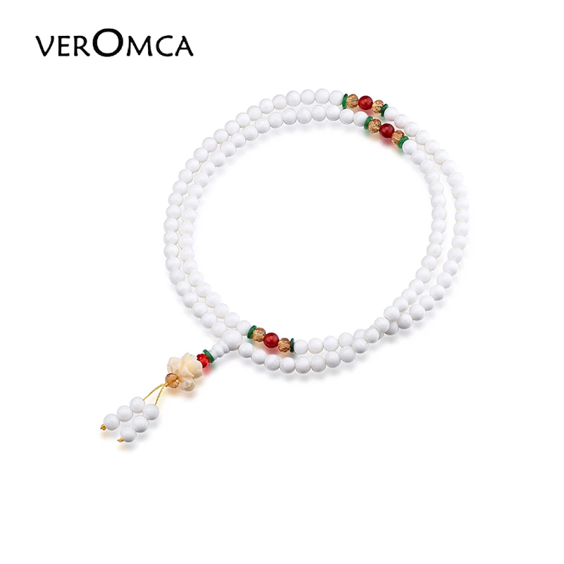 VEROMCA 2017 The Vintage Classic Natural Stone Jewelry Noble Delicate White Beaded Choker Necklace Chain Perimeter