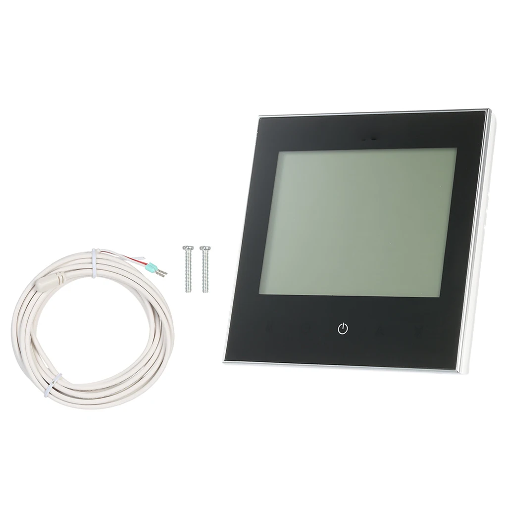 

Negative Show Programmable LCD Touch Screen Electric Heating Thermostat NTC Sensor Temperature Controller