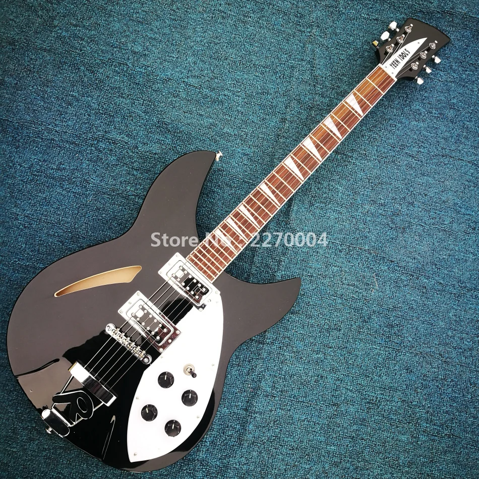 Black Jazz electric guitar, good sound, free shippingjazz electric