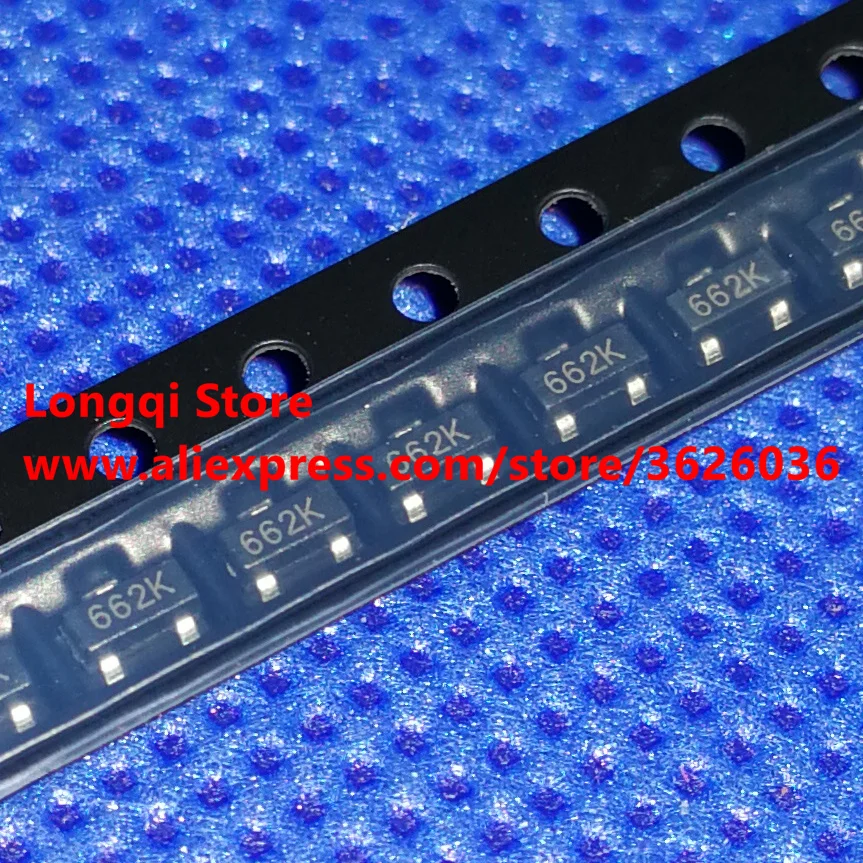 100PCS XC6206P332MR ME6206A33M3G 662K 6206 3.3V SOT23 SOT 23 Voltage ...