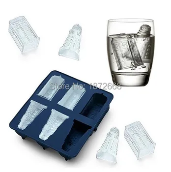 

Free DHL/Fedex 100pcs doctor who ice cube Doctor who Tardis Ice Cube Companion Ice Cube Silicone Tray - in stock