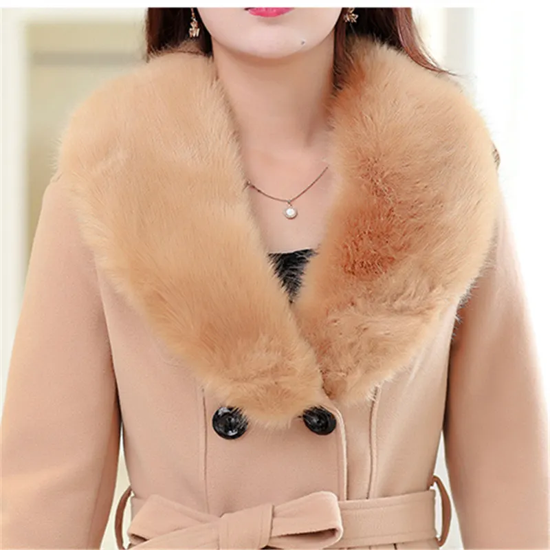 Harajuku длинное зимнее пальто женское Шерстяное пальто корейского размера плюс теплое красное/черное двубортное пальто элегантное женское пальто s 5XL