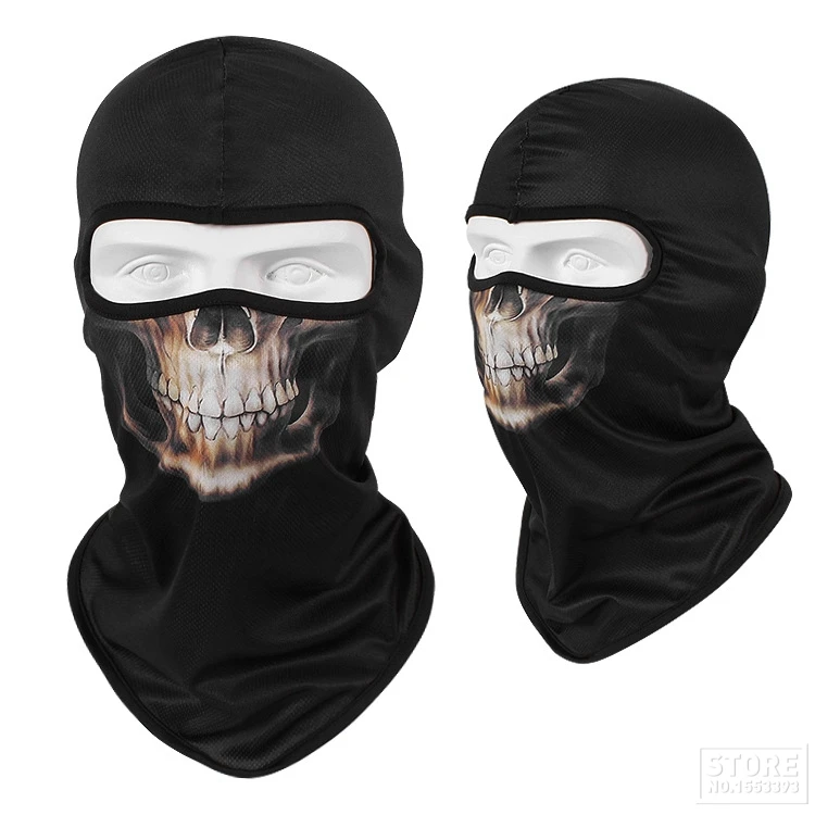 Новая Балаклава мотоциклетная маска мото шлем тактическая Балаклава маска для лица дышащая маска для лица мотоциклетный Байкерский шарф маска с черепом