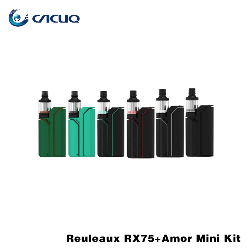 

100% Original Wismec Reuleaux RX75 Starter Kit with TC 75W Reuleaux RX75 Box Mod and 2ml Amor Mini Atomizer Upgradeable Firmware