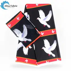 Красивые птицы Дизайн 2 ярдов шифон + 4 метров Modell/Audel ткани со стильными Стиль в африканском стиле женские Вечерние платье/Свадебное