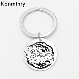 Inexpensive Konminry Hot Rick Morty Long Key Chain Keyring Stainless Steel Round Shape Pendant Laser Printing Cartton Keychain Jewelry — bequmcmvl Inexpensive Konminry Hot Rick Morty Long Key Chain Keyring Stainless Steel Round Shape Pendant Laser Printing Cartton Keychain Jewelry — bequmcmvl