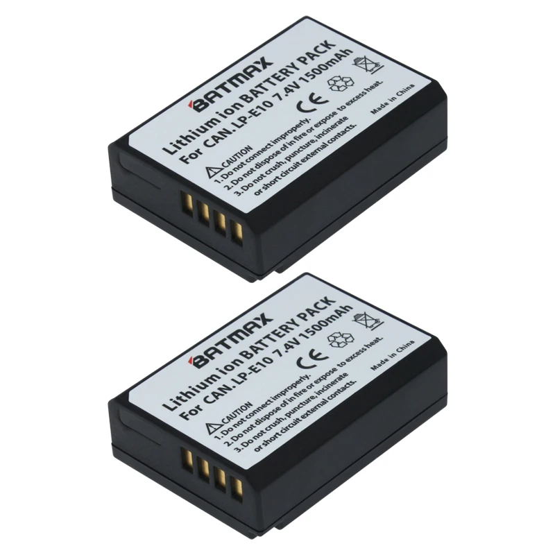 2Pcs LP E10 LP E10 LPE10 Camera Batteries for Canon EOS 1100D 1200D