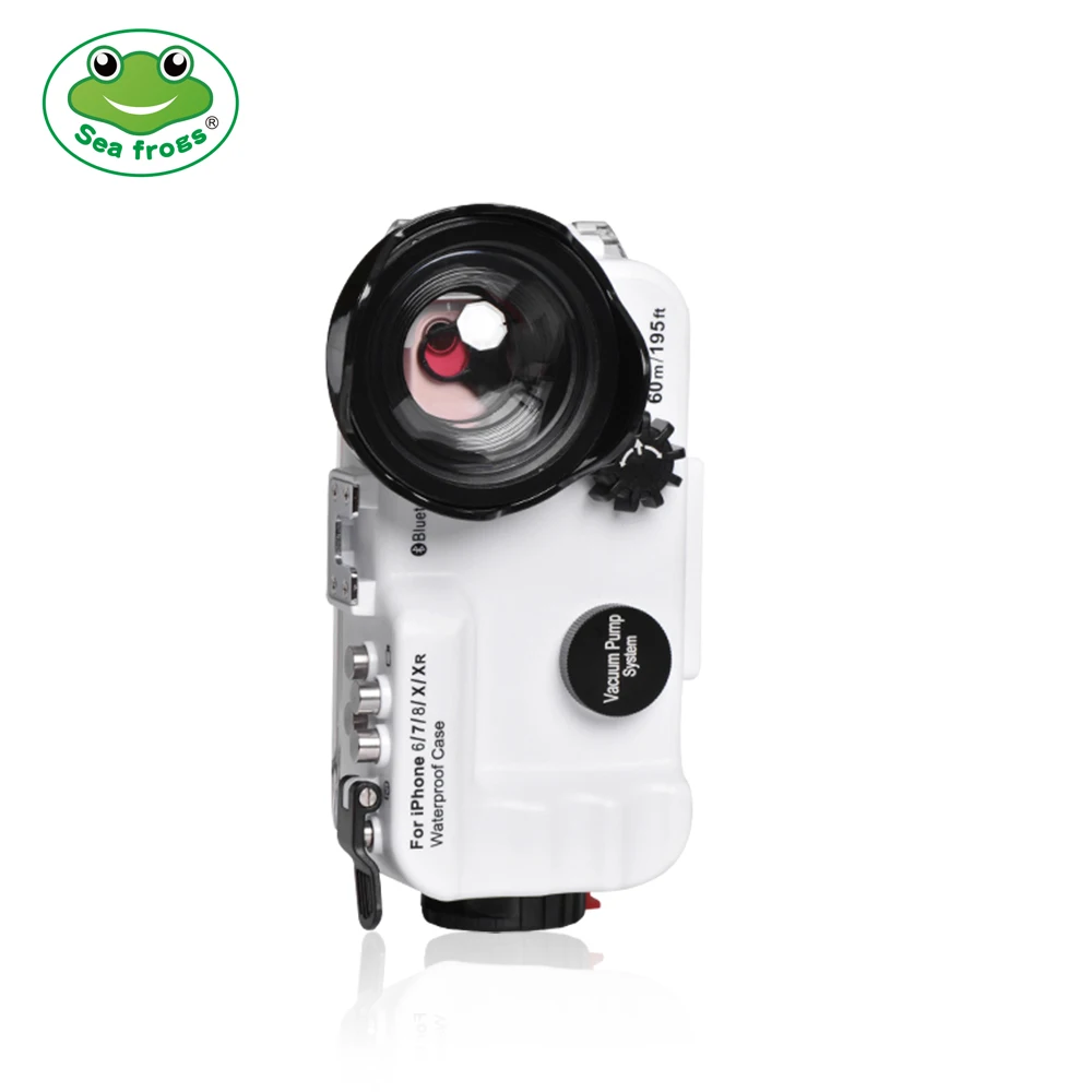 

For iPhone 6/7/8/X/XR Diving Phone Case With Bluetooth Control 60M Underwater Photography Protective Cover 1pc