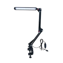 USB Table Lamp 6W Flexible Dimmable LED Desk Lamp Three Color Modes Reading Light with Clip DC5V arilux al tl02 flexible 6w led table lamp usb rechargeable touch dimmable reading led desk lamp clip on clamp light