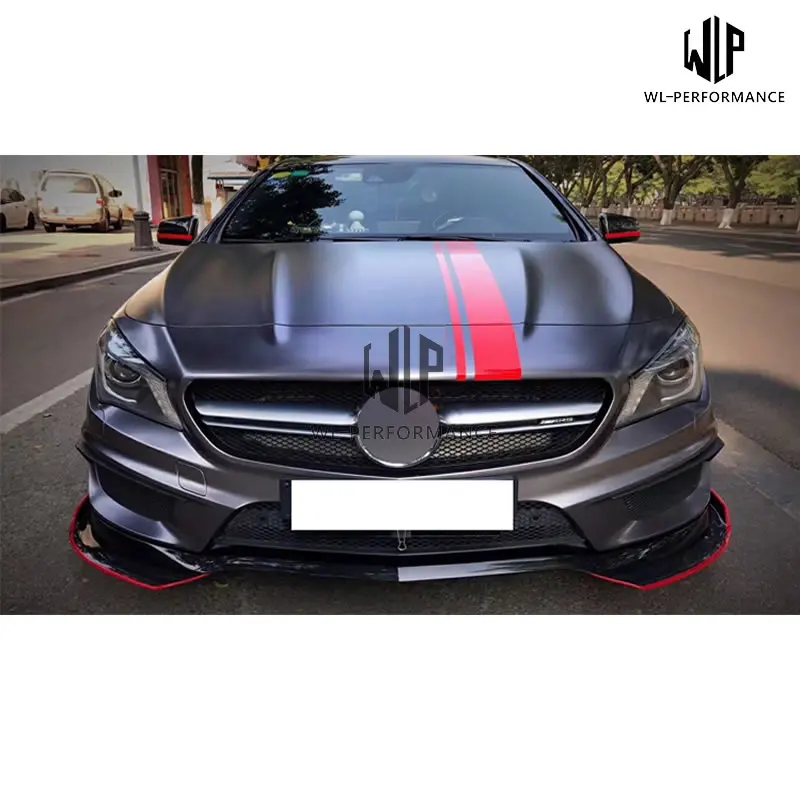 W117 красный край карбоновое волокно передний бампер боковые разветвители автомобильный Стайлинг подходит для merceers-Benz cla Class автомобильный комплект кузова