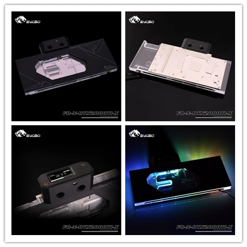Кулер водяного охлаждения Bykski совместимый с графическим процессором NVIDIA RTX 2080