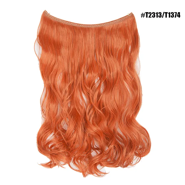 BENEHAIR Invisible Wire No Clips In Hair Extensions Secret Fish Line Hairpieces Synthetic Hair Extensions Fake Hair For Women T2313-T1374