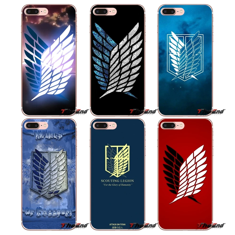 

TPU Skin Case For iPhone X 4 4S 5 5S 5C SE 6 6S 7 8 Plus Samsung Galaxy J1 J3 J5 J7 A3 A5 2016 2017 Attack On Titan survey corps