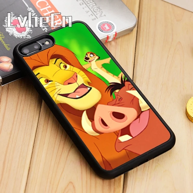 LvheCn Simba Timon Pumbaa Phone Case Cover For iPhone 13 12 Mini X XR XS Max Apple 11 Pro 5 6S 8 7 Plus SE2020 | Мобильные телефоны