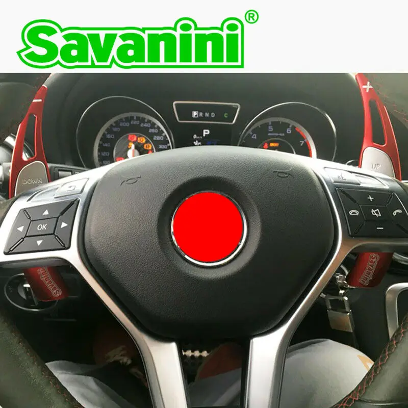 Savanini Alloy Add-On Steering Wheel DSG Paddle Shifters Extension For Mercedes Benz E63 AMG 2007