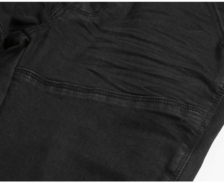 Мужские осенне-зимние Новые Стильные черные прямые облегающие джинсы с подходящей талией, модные мужские Плиссированные ретро джинсы на пуговицах K755