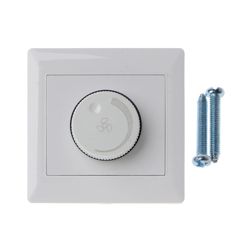 

2019 New 220V 200W Adjustable Ceiling Fan Speed Control Switch Wall Button Dimmer Switch Electrical Equipment