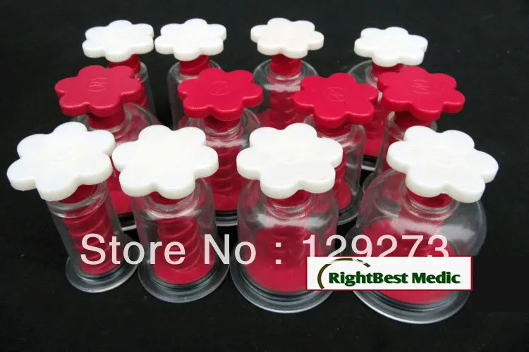 

FREE SHIPPING - Twist Top/Rotary Magnetic Vacuum Cupping Therapy Set - 12 Cups Chinese Cupping Massage