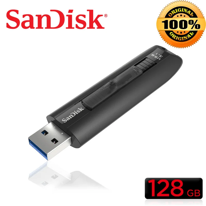 SanDisk EXTREME GO USB 3,1 флеш-накопитель 64 Гб 128 ГБ до 35X быстрее, чем стандартные USB 2,0 накопители 200 МБ/с./с SDCZ800-064G-Z46