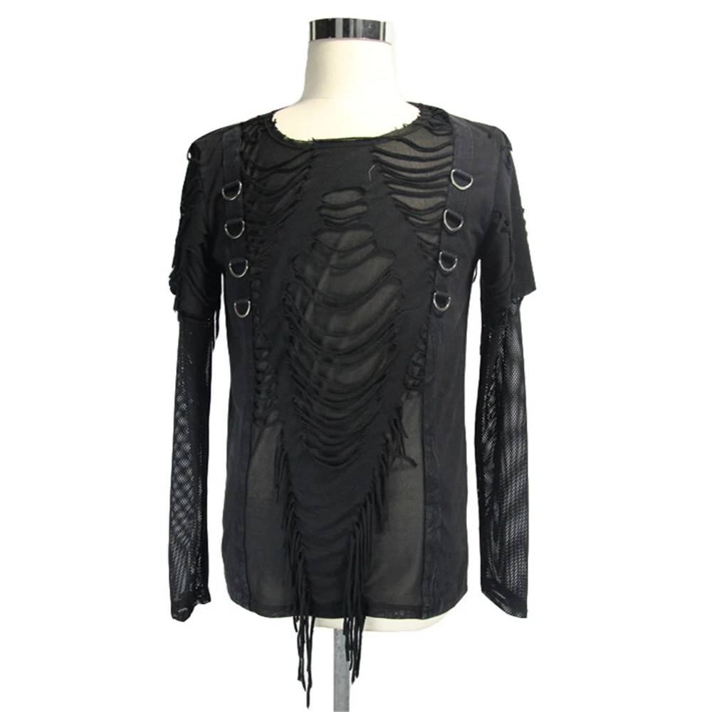 primavera casual t topos tranparent algodão manga longa t