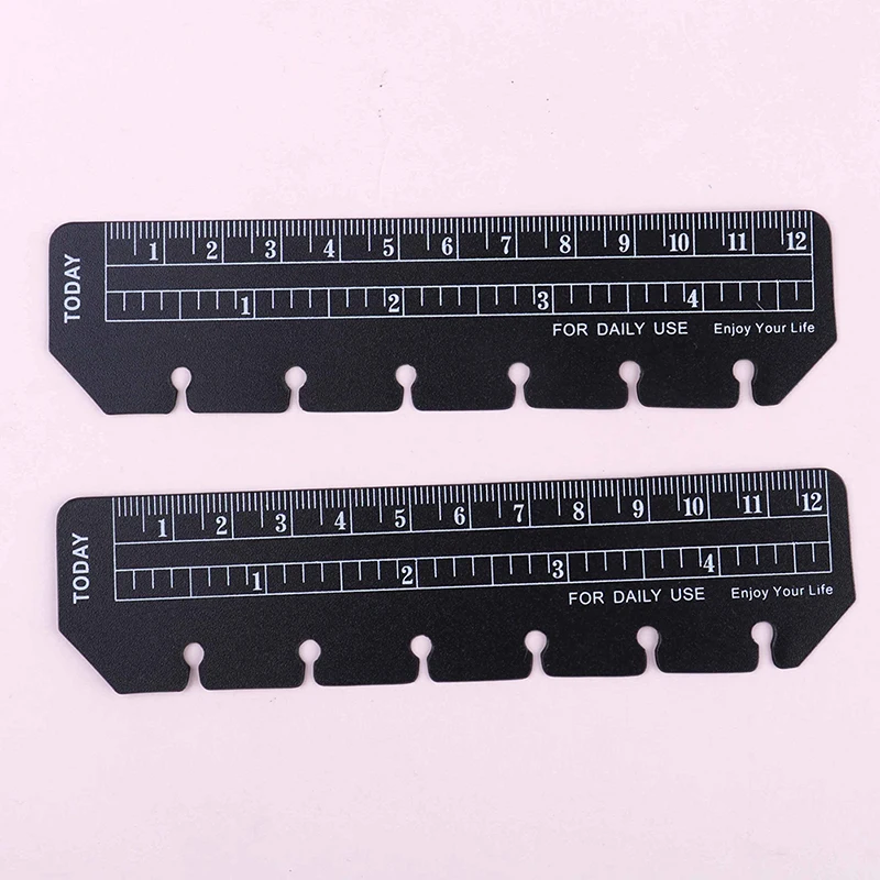 2PCS classic PVC 6 /7holes ruler for binder planner notebooks fine office school index bookmark accessories|Линейки| |