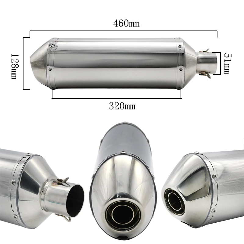 Sclmotos-460 мм длина мотоцикла Yoshimura выхлопная труба глушитель труба с дБ убийца YZF R1 R6 GSXR MT09 MT03 NINJA600 TMAX530