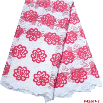 

New Arrival Milk Silk African Net Lace Fabric High Quality French Tulle Lace Fabric Nigerian Lace Fabric For women dress F4-2501