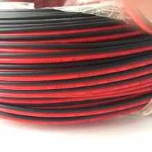 UL Светодиодные ленты провода 100 м/лот для одного Красный цвет& Черный 2 контактный кабель-удлинитель провода AWG20 Стандартный