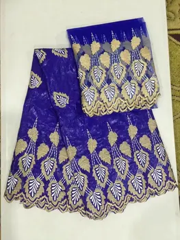 

Blue 2017 African Bzain Riche Fabric High Quality Bazin Riche Getzner Beautiful African Bazin Fabric For Patchwork Dresses 5+2yd