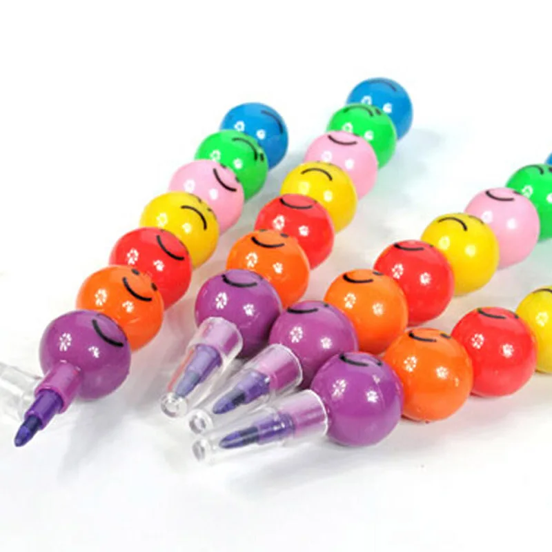 20 Pcs /Lot 7 Colors Crayons Creative Sugar-Coated Haws Cartoon Graffiti Pen Stationery School Office Kids Student Writing Pens