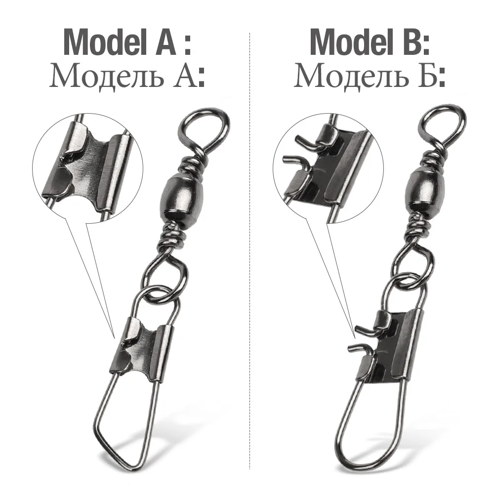 DONQL 10/20/50 шт./лот поворачивается блокировки рыболовные подшипников качения Нержавеющая сталь с застежкой на крючок воблер соединитель