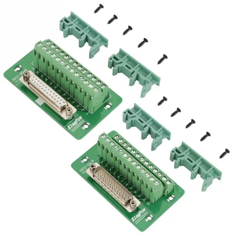 

DB25 DIN Rail Mount Interface Module Connector Terminal Breakout Board