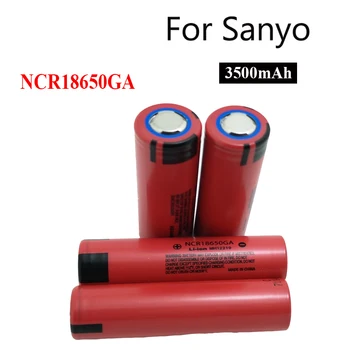 

4pcs/lot original 18650 SANYO 3.6V NCR18650GA 3500mAh high drain 10A discharge current battery